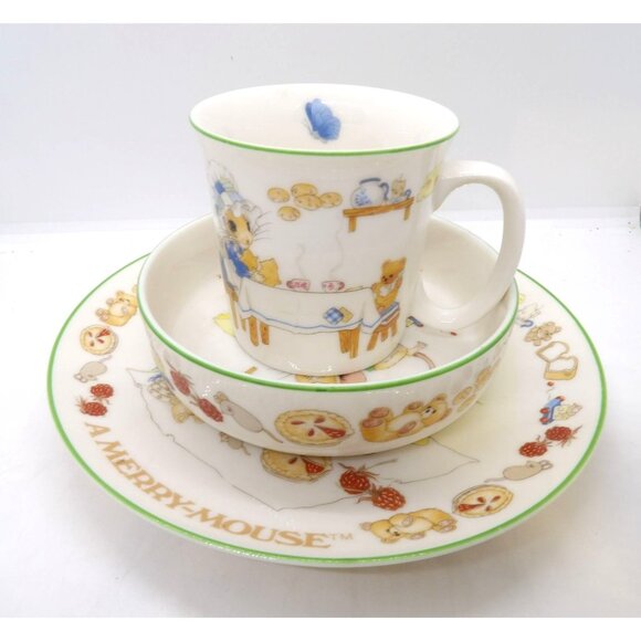 Gorham Other - Gorham Merry Mouse Gift Child's Place Setting Priscilla Hillman preowned
